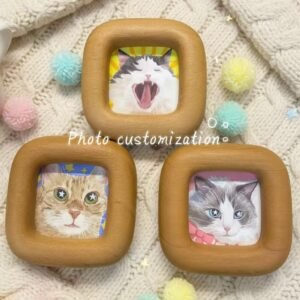 Watercolor Hand-Painted Custom Pet Portraits - Figurines, Cat/Dog Framed Art | Fun & Meaningful Birthday Gift for Friends